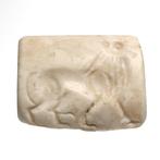 Indusvallei, Mohenjo-Daro Marmer Witte zeehond met herten en