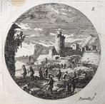 Gabriel  Perelle (1600- 1675) - Lavoratori portuali fuori