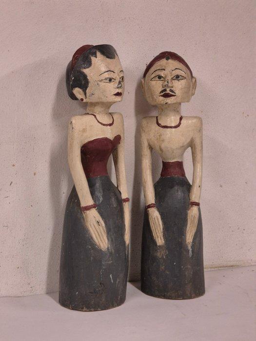 Loro Blonyo 50 cm - sculptuur - Indonesië (Zonder, Antiek en Kunst, Kunst | Niet-Westerse kunst