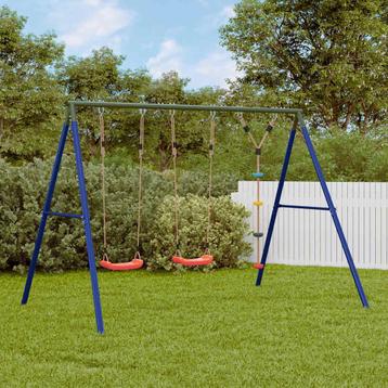 vidaXL Schommelset met schommels en klimtouw met schijven, Kinderen en Baby's, Verzenden, Nieuw
