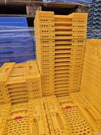Vouwkrat 400x300x110mm geel geperforeerd gebruikt, Ophalen of Verzenden