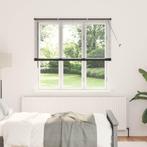 vidaXL Raamjaloezie met gordijnen Zwart Aluminium, Huis en Inrichting, Stoffering | Gordijnen en Lamellen, Verzenden, Nieuw