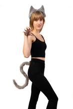 Haarband Furry Oren Staart Set Grijs Kat Poes Vos Diadeem Do, Kleding | Dames, Ophalen of Verzenden, Nieuw