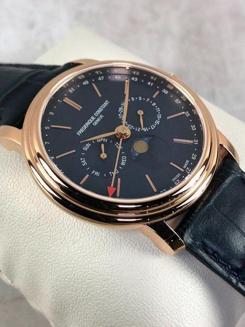 Frédérique Constant - Classics Business Timer Moonphase -, Handtassen en Accessoires, Horloges | Heren