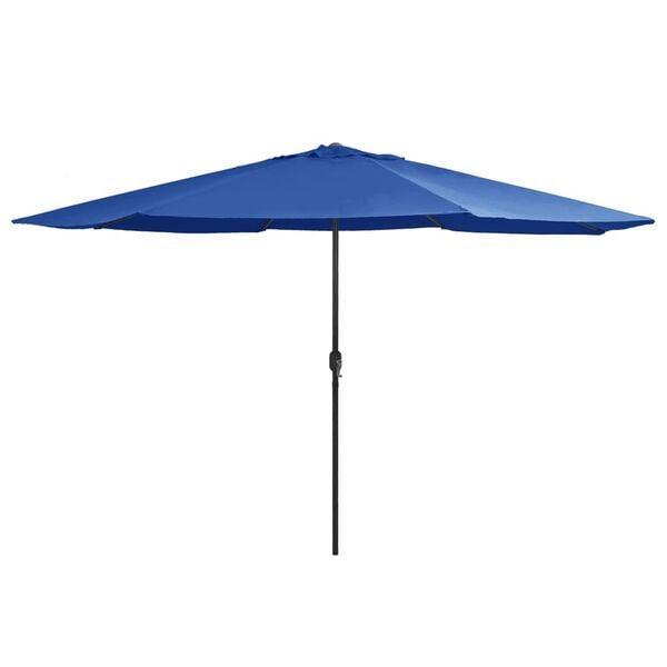 390cm Parasol azuurblauw | Retour Deal, Tuin en Terras, Parasols, Overige typen, Nieuw, 3 tot 4 meter, Verzenden