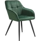 tectake Eetkamerstoel Marilyn, fluweeloptiek, gestikt patroo, Huis en Inrichting, Stoelen, Verzenden, Nieuw