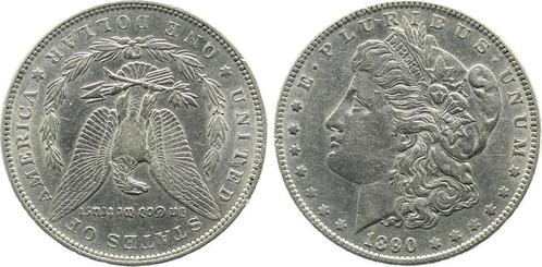 1 Dollar 1 Usa Dollar 1890 ohne Muenzzeichen Vz zilver, Postzegels en Munten, Munten | Amerika, Verzenden