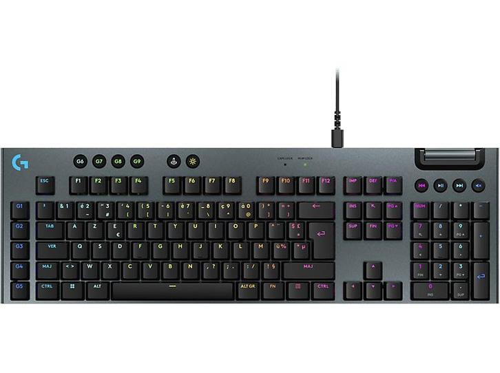 Logitech -  Gamingtoetsenbord G915x fr Azerty Zwart, Computers en Software, Toetsenborden, Bedraad, Azerty, Nieuw, Verzenden