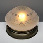 Plafondlamp - Glas, Messing - Art Deco Plafonnière
