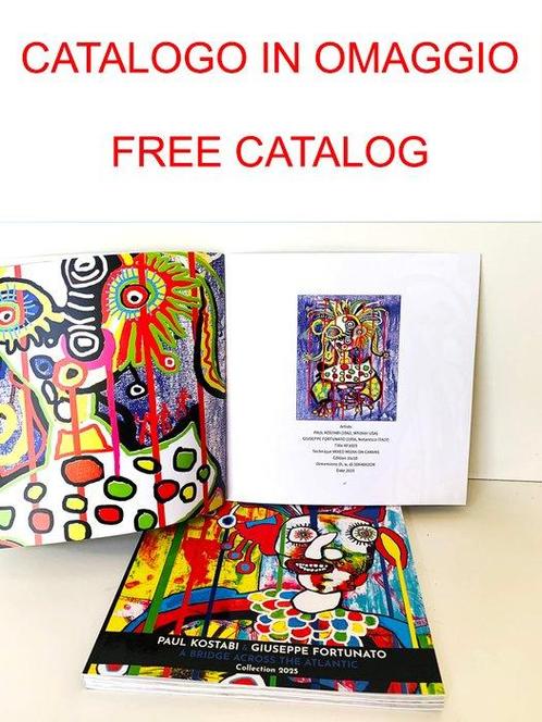 Paul Kostabi (1962) & Giuseppe Fortunato (1956) - KF1025, Antiek en Kunst, Kunst | Schilderijen | Modern