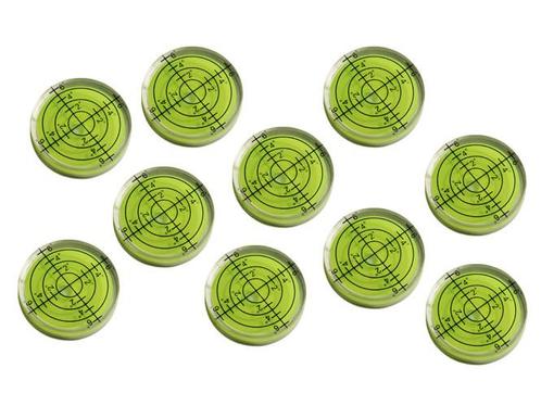Set van 10 ronde waterpasjes (32x7 mm, groen), Doe-het-zelf en Bouw, Gereedschap | Overige machines, Nieuw, Verzenden