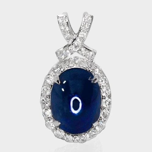 Zonder Minimumprijs - Hanger - 14 karaat Witgoud, 6,56 ct, Handtassen en Accessoires, Antieke sieraden