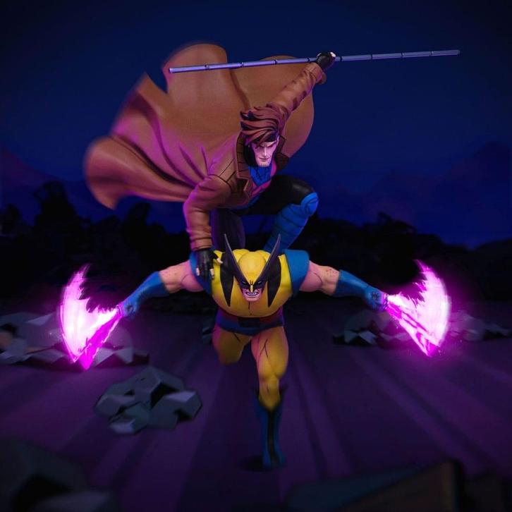 Marvel Deluxe Art Scale Statue 1/10 X-Men´97 Gambit & Wolver, Verzamelen, Film en Tv, Ophalen of Verzenden