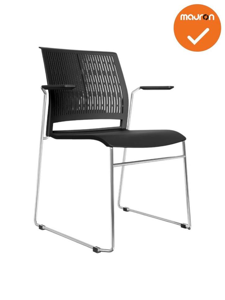 Vergaderstoel Join met armleuning -  Stapelbaar - NIEUW - Zw, Zakelijke goederen, Kantoor en Winkelinrichting | Kantoormeubilair en Inrichting