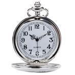 Fako® - Zakhorloge - XXL - Geo - Ø 47mm - Zilverkleurig, Handtassen en Accessoires, Horloges | Heren, Verzenden, Nieuw