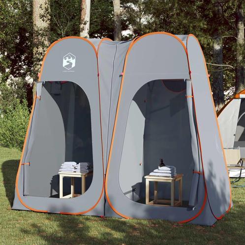 vidaXL Privacytent pop-up waterdich grijs en oranje, Caravanes & Camping, Tentes, Envoi