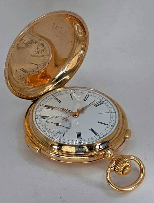 Schweiz - 14Kt Goldsavonette - Quarter Repeater -, Handtassen en Accessoires, Horloges | Heren