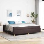 vidaXL Boxspring bed met matras Donkerbruin en Wit 200 x 200, Huis en Inrichting, Slaapkamer | Bedden, Verzenden, Nieuw