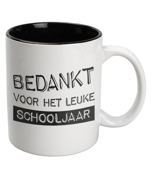Mok Bedankt Voor Het Schooljaar 8cm, Hobby en Vrije tijd, Feestartikelen, Nieuw, Verzenden