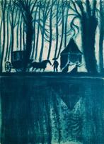 André Brasilier (1929) - Fête nocturne - Lithographie