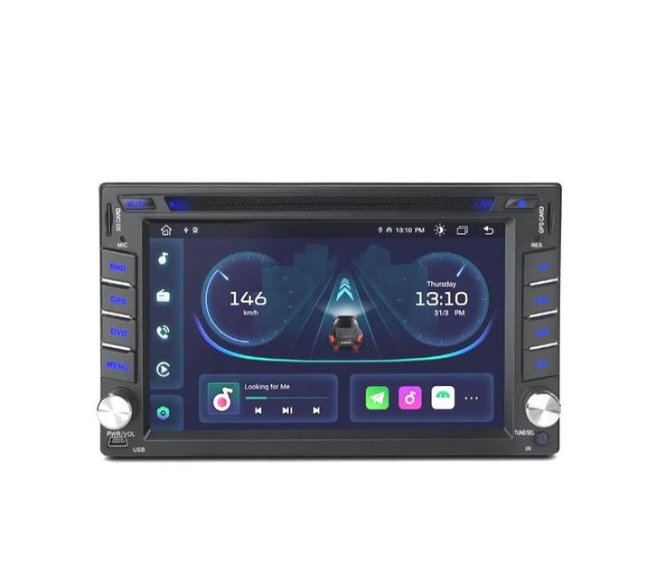 Autoradio Android 12 Gps Dvd 2Din Hd Touch Bluetooth Usb Sd, Auto diversen, Autonavigatie, Verzenden