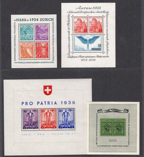 Zwitserland  - Zwitserland Blokken NABA, Pro Patria, Arau,, Postzegels en Munten, Postzegels | Europa | België