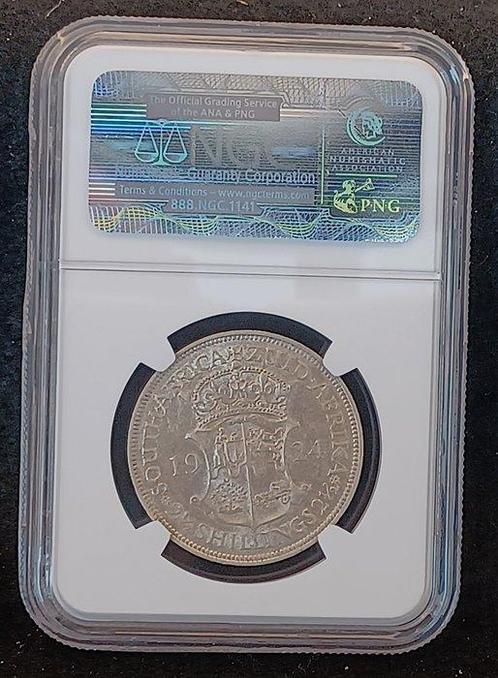 Zuid-Afrika. 2 1/2 Shilling 1924 George V - NGC VF30 (Zonder, Postzegels en Munten, Munten | Europa | Niet-Euromunten