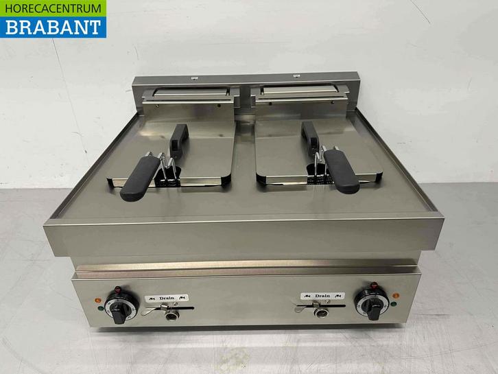 Friteuse double en acier inoxydable 2 x 10 litres, Articles professionnels, Horeca | Autre, Envoi