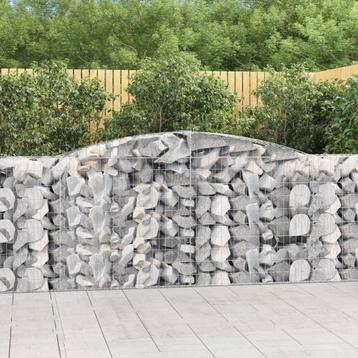 vidaXL Schanskorf gewelfd 400x50x100/120 cm gegalvaniseerd, Verzenden