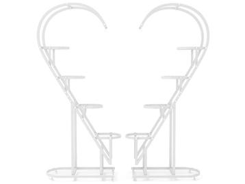 Coast Plantenstandaard Hartvorm - 71 x 31 x 148 cm - Wit, Huis en Inrichting, Verzenden, Nieuw