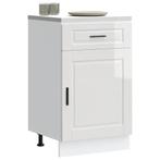 vidaXL Armoire de cuisine Porto blanc brillant bois, Verzenden, Neuf