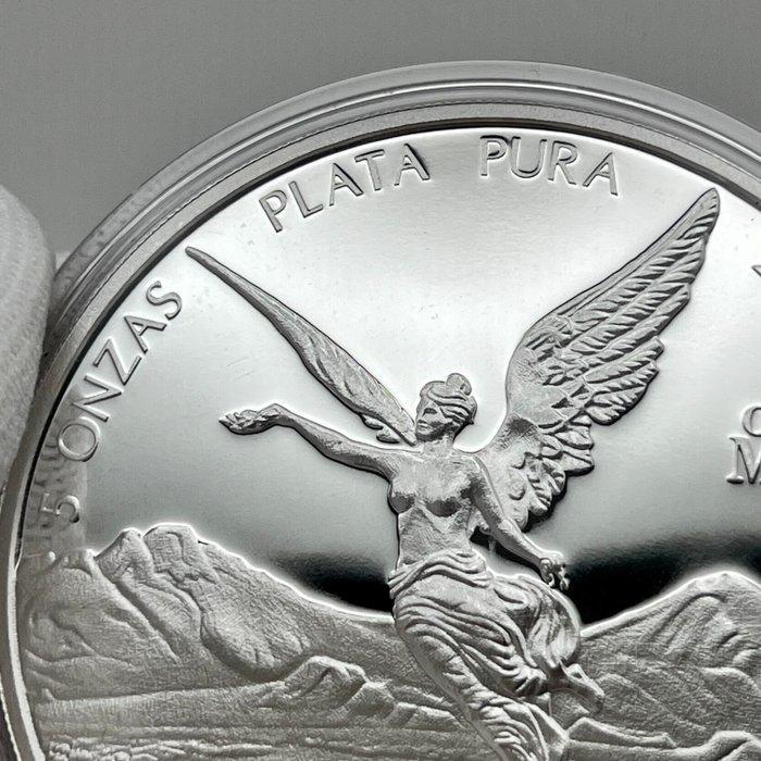 Mexico. 5 Onza 2023 – Libertad – 5 oz Silver .999 – Proof –, Postzegels en Munten, Munten | Europa | Niet-Euromunten