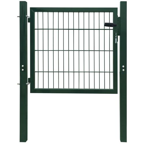 vidaXL Portillon 2D (simple) Vert 106 x 130 cm, Jardin & Terrasse, Portes de jardin, Neuf, Envoi