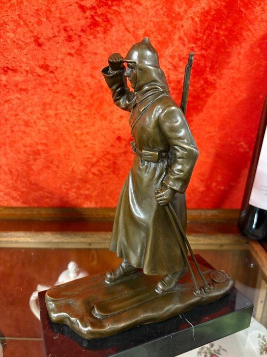 Figuur - Bronze Soldat - Brons, Marmer, Antiek en Kunst, Curiosa en Brocante