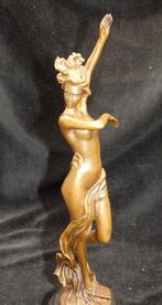 sculptuur, Fraai Sculptuur van Naakte vrouw in Art Nouveau, Antiek en Kunst