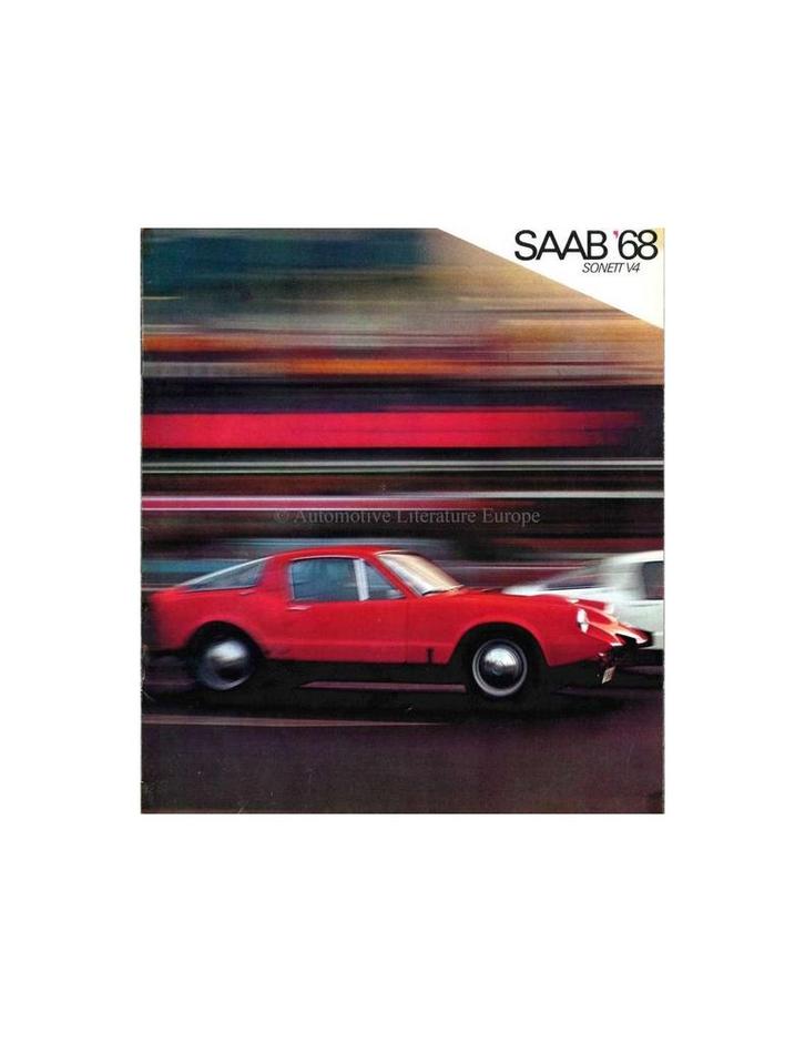 1968 SAAB SONETT V4 BROCHURE ENGELS, Boeken, Auto's | Folders en Tijdschriften