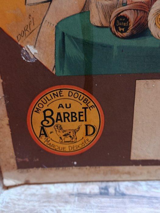 Coton Barbet - Dorfi - Reclamebord - Karton, Antiquités & Art, Antiquités | Assiettes décoratives & Carrelages