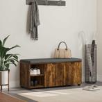 vidaXL Hallenbank met kussen Effen Rook Eiken 100 x 38 x 46, Verzenden, Nieuw