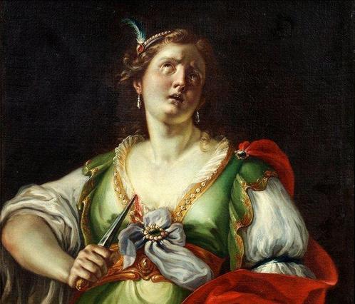 Ludovico Mazzanti (1686 – 1775) - Suicidio di Lucrezia, Antiek en Kunst, Kunst | Schilderijen | Klassiek