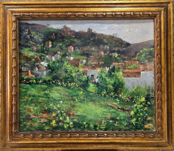 École Catalane (XX) - Le printemps dans la vallée, Antiek en Kunst, Kunst | Schilderijen | Klassiek