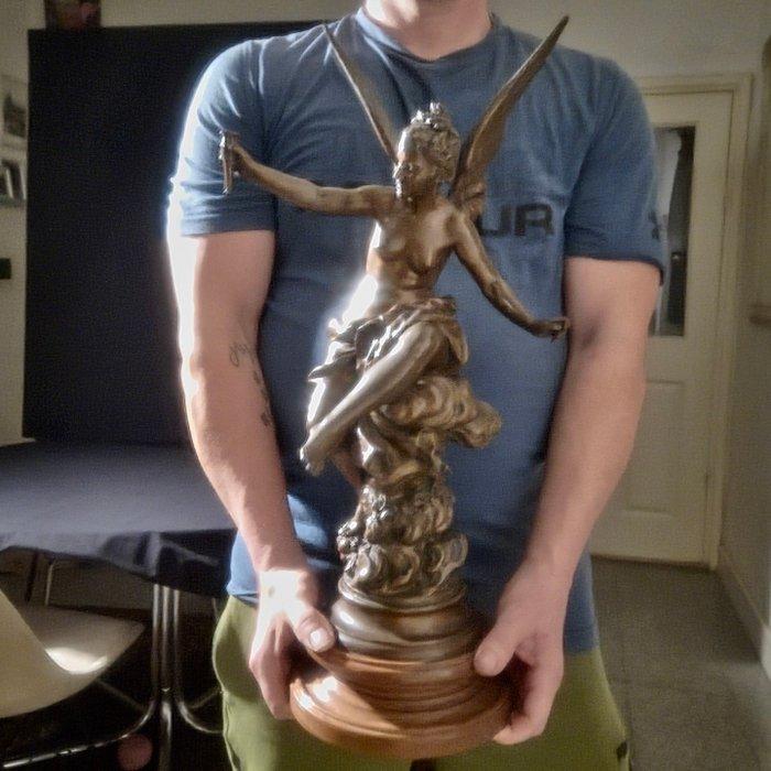 Eutrope Bouret (1833-1906) - sculptuur, Engel - 58 cm -, Antiek en Kunst, Antiek | Keramiek en Aardewerk