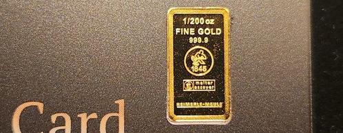 Duitsland. Gold bar Heimerle&Muele Gold Bar with Secain Card, Postzegels en Munten, Munten | Europa | Niet-Euromunten