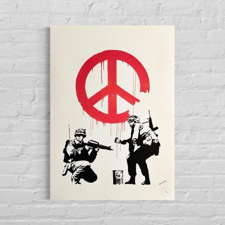 Genummerde Editie BANKSY Cnd Soldiers, Antiek en Kunst, Kunst | Litho's en Zeefdrukken, Verzenden