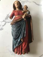 sculptuur, Madonna con bambino policromo wood statue XVII -