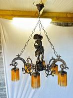 Lamp - Elegantie in Licht – Art Nouveau Kroonluchter met, Antiek en Kunst