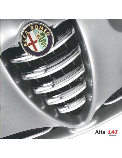 2001 ALFA ROMEO 147 5-DEURS BROCHURE NEDERLANDS, Boeken, Auto's | Folders en Tijdschriften