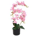 vidaXL Kunstplant orchidee met pot 65 cm roze, Verzenden
