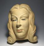 sculptuur, Art Deco wall mask - 27 cm - Keramiek - 1930