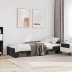 vidaXL Bedframe bewerkt hout zwart 90x200 cm, Huis en Inrichting, Slaapkamer | Bedden, Verzenden, Nieuw