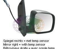 PEUGEOT BIPPER, 2008- - SPIEGEL, elekt verstelb, verwarmd..., Auto-onderdelen, Verlichting, Nieuw, Peugeot, Verzenden